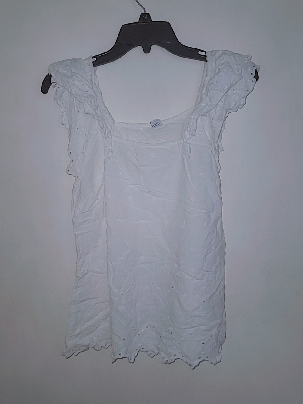 Old Navy White Eyelet Camisole Top